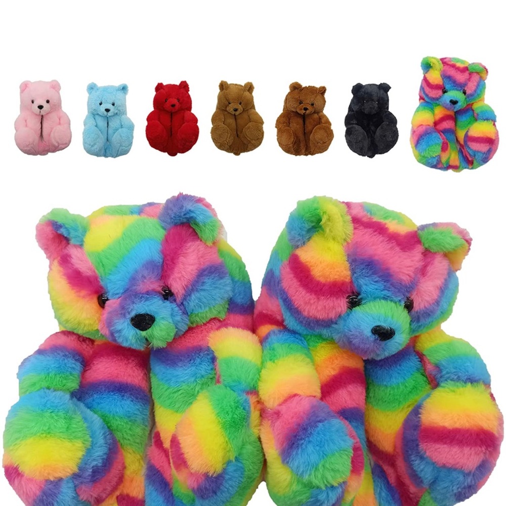 Teddy bear bed slippers